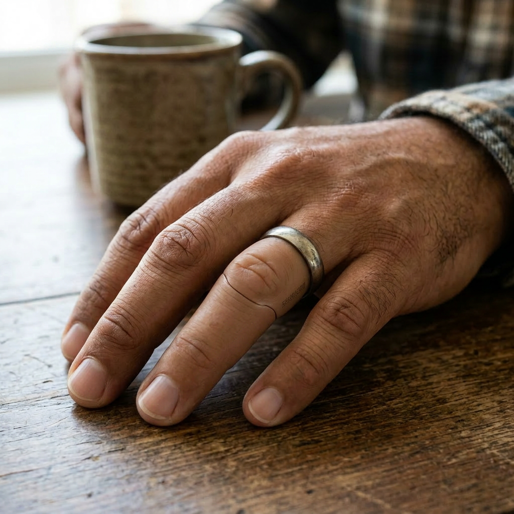 Make prosthetic finger slightly different, clean nails